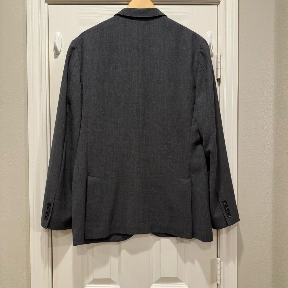 J. CREW Ludlow Gray Tollegno 1900 Wool 2-Button Blazer Suit Jacket Sz 40R Preppy